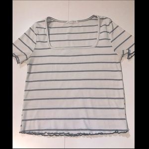 Stripped Square Neck Top